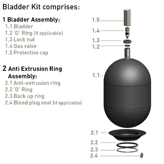 Picture of Spare Parts - Bladder Kits - (Europe) - 01100A-00