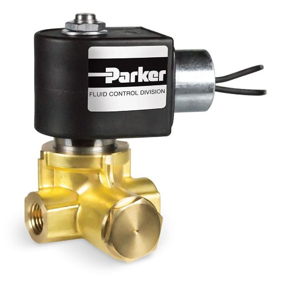 Picture of Parker 2-Way Normally Open, 1/4" NPT General Purpose Solenoid Valves - 04F20O1106ACF4C15