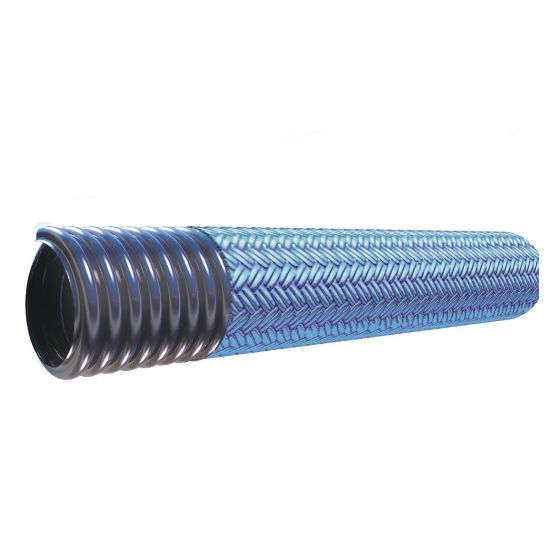 Picture of Convoluted PTFE Hose with Polypropylene Braid - PCW/PCB - 12-PCB