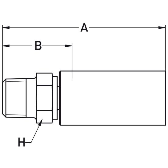 Picture of Crimped Thermoplastic UHP Hose Fittings, 8X Series - 1018X-6-04