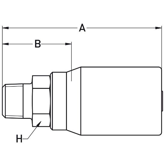 Picture of Crimped Thermoplastic UHP Hose Fittings, BL Series - 101BL-8-08C