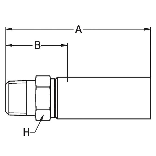 Picture of Crimped Thermoplastic UHP Hose Fittings, LX Fitting Series - 101LX-8-06C