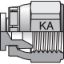 Picture of Komatsu 30° Flare, Metric Thread Adapters - 16FNMKAS