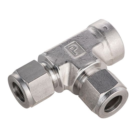 Picture of Parker Tube Fitting, NPT Female Run Tee - A-LOK Series - M10FRT1/4N-316