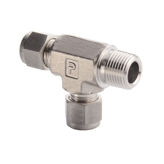 Picture of Parker Tube Fitting, NPT Male Run Tee - A-LOK Series - 2MRT4N-M