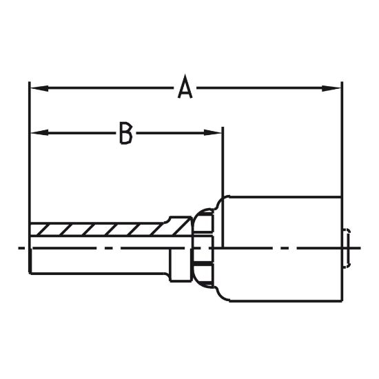 Picture of Crimped Thermoplastic Hydraulic Hose Fittings, 54 Series - 11D54-6-4