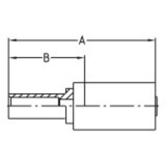 Picture of Crimped Thermoplastic Hydraulic Hose Fittings, PX Series - 11DPX-8-04