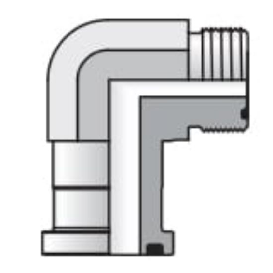 Picture of O-ring Face Seal, 37° Flare and Flareless Code 61 and 62 Flange Adapters - 16 LOEQ1-S