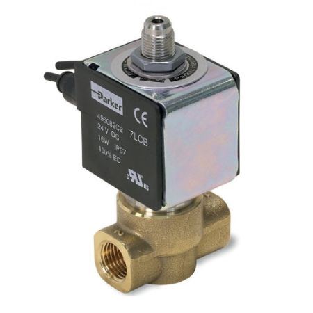 Picture for category Parker 3-Way Normally Closed, Low-Lead Brass Solenoid Valves