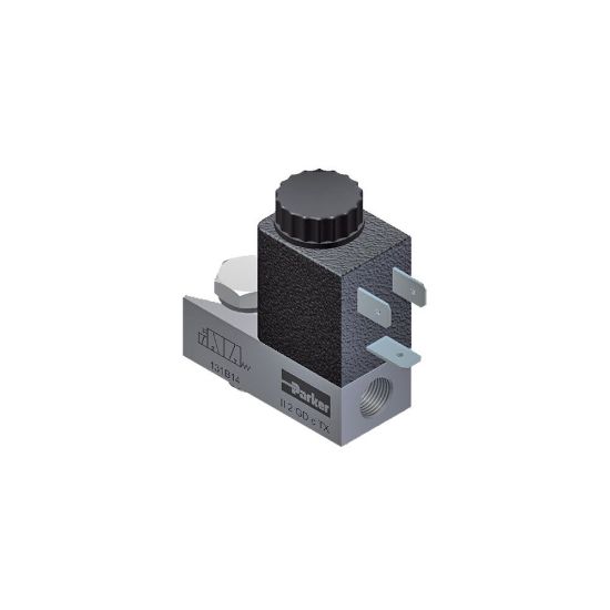 Picture of Parker 3-Way Normally Closed, 1/8" General Purpose Solenoid Valves - 131B14-482605C2