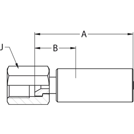 Picture of Crimped Thermoplastic UHP Hose Fittings, 2X Series - 16Y2X-4-03