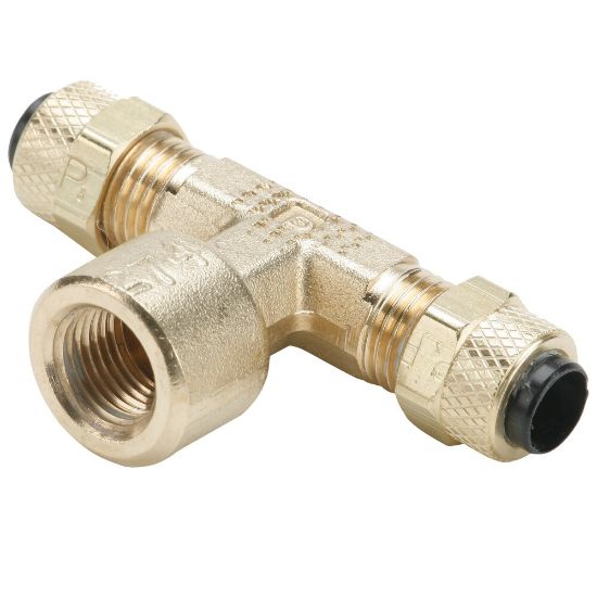 Picture of Brass Compression Fittings for Thermoplastic and Soft Metal Tubing - Poly-Tite. - 177P-4-4