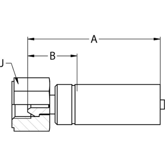 Picture of Crimped Thermoplastic UHP Hose Fittings, 2X Series - 1922X-4-03