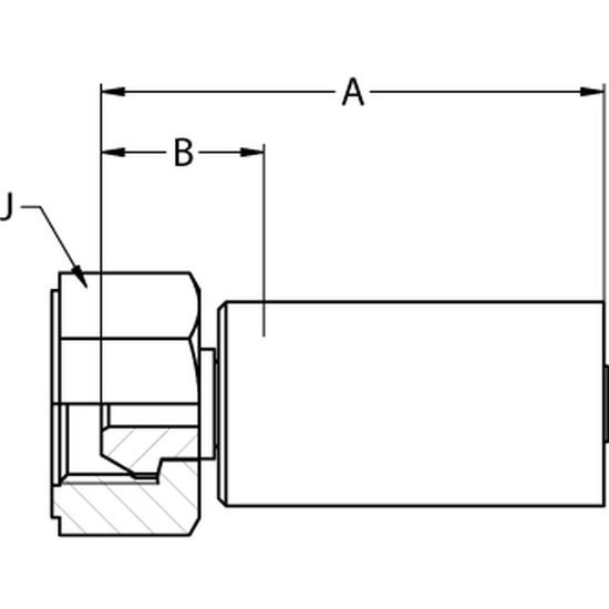 Picture of Crimped Thermoplastic UHP Hose Fittings, BL Series - 1AYBL-11-06