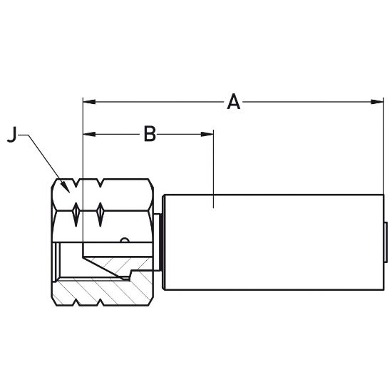 Picture of Crimped Thermoplastic UHP Hose Fittings, KX Series - 1AYKX-6-04W