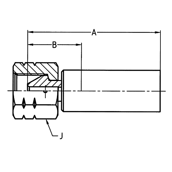 Picture of Crimped Thermoplastic UHP Hose Fittings, LX Fitting Series - 1AYLX-8-06