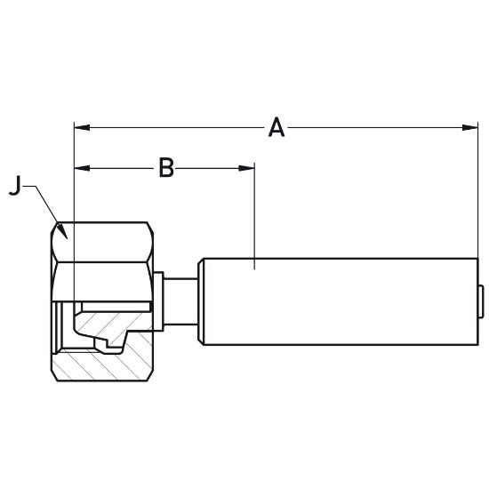 Picture of Crimped Thermoplastic UHP Hose Fittings, LX Fitting Series - 1C6LX-12-05