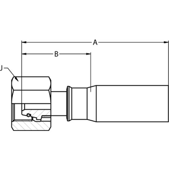 Picture of Crimped Thermoplastic UHP Hose Fittings, 2X Series - 1C92X-12-05