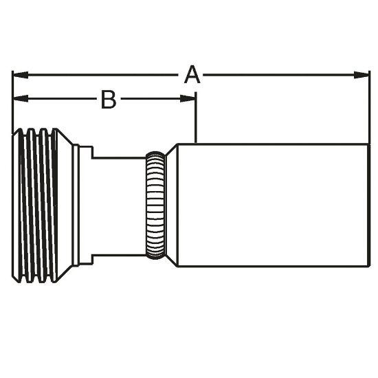 Picture of Crimped Thermoplastic UHP Hose Fittings, 5X Series - 1HN5X-48-48