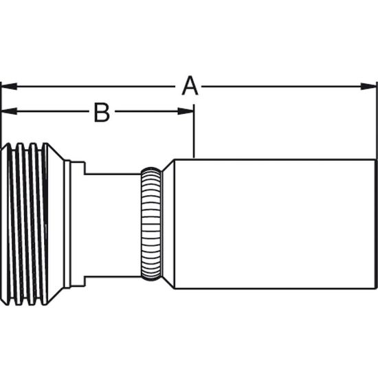 Picture of Crimped Thermoplastic UHP Hose Fittings, CX Series - 1HNCX-32-32