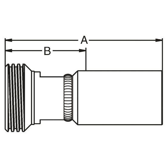 Picture of Crimped Thermoplastic UHP Hose Fittings, LX Fitting Series - 1HNLX-48-48