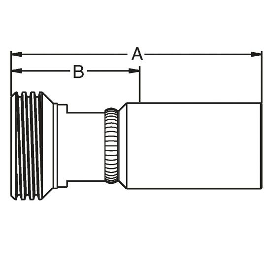 Picture of Crimped Thermoplastic UHP Hose Fittings TX Series - 1HNTX-48-48