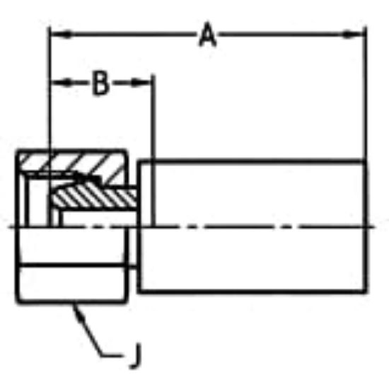 Picture of Crimped Thermoplastic Hydraulic Hose Fittings, PX Series - 1U0PX-4-04