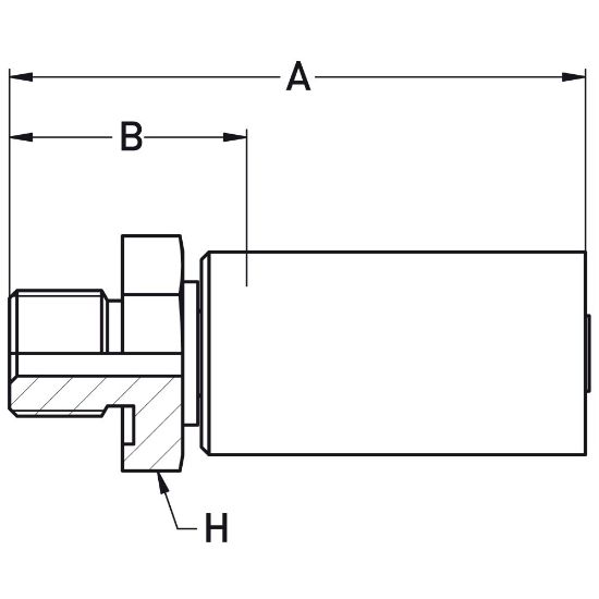 Picture of Crimped Thermoplastic UHP Hose Fittings, LX Fitting Series - 1Y9LX-6-05