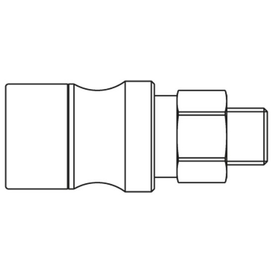 Picture of Dry Break Quick Coupling with Parker Profile, Series 204 - 204KLAW13MEN