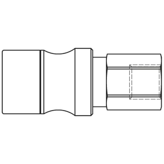 Picture of Dry Break Quick Coupling with Parker Profile, Series 204 - 204KLIW10MVN