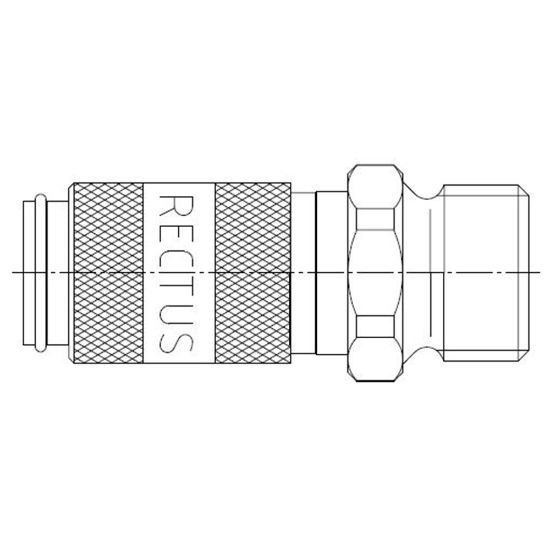 Picture of Quick Coupling, European Profile, ND 2.7 (Series 20) - 20KFAW10MPN