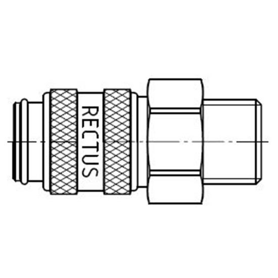 Picture of Quick Coupling, European profile, ND 5 (Series 21) - 21KRAW13MPX