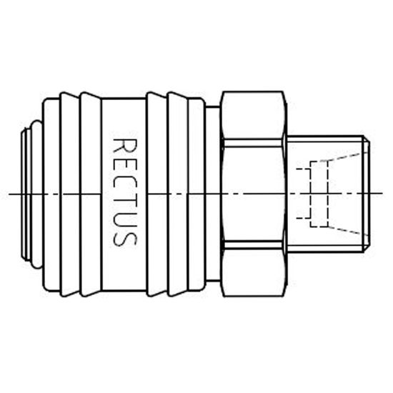 Picture of Quick Coupling, European Profile, ND 7.2 (Series 26) - 26KFAD16MPX