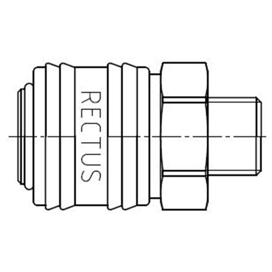 Picture of Quick Coupling, European Profile, ND 7.2 (Series 26) - 26KFAW21MPX