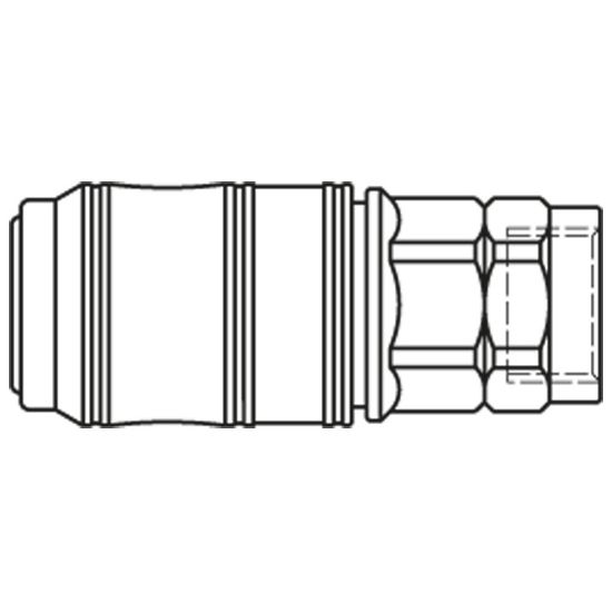 Picture of Quick Coupling made of Thermoplastic with Parker Profile, Series 48 - 48KBIW17FEX