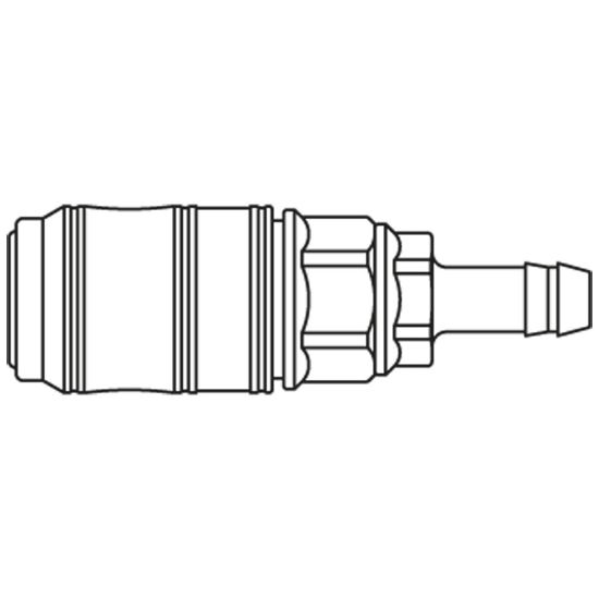 Picture of Quick Coupling made of Thermoplastic with Parker Profile, Series 48 - 48KBTF06DEX