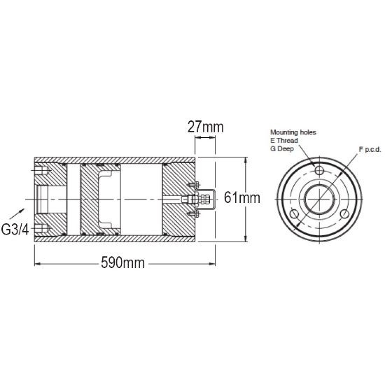 Picture of Piston accumulator - A Series - (Europe) - A2ES0058L2K