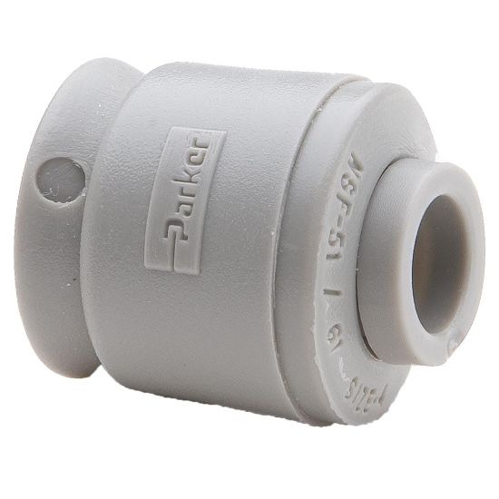 Picture of Push-to-Connect all plastic FDA compliant fitting, Parker TrueSeal - A4CAP-MG