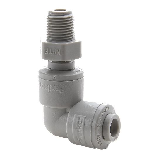 Picture of Push-to-Connect all plastic FDA compliant fitting, Parker TrueSeal - A4MES2-MG