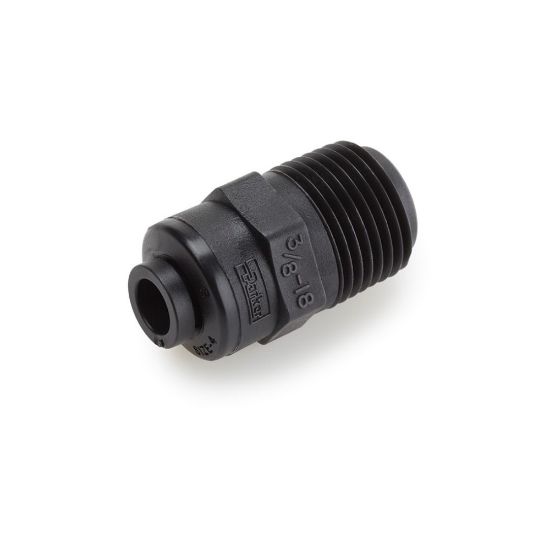 Picture of Push-to-Connect all plastic FDA compliant fitting, Parker TrueSeal - FB4MC2-HBLK