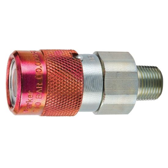 Picture of High Pressure, HTMA, Non-Spill, Flat Face Quick Couplings with Sleeve Lock - FH Series - FH-371-6MP