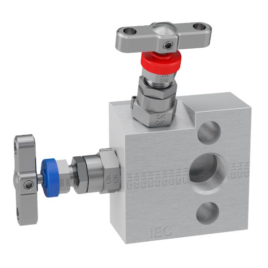 Picture of 2, 3 and 5 Valve instrument manifolds, needle pattern, direct mount - H Series - HD6MO2M3