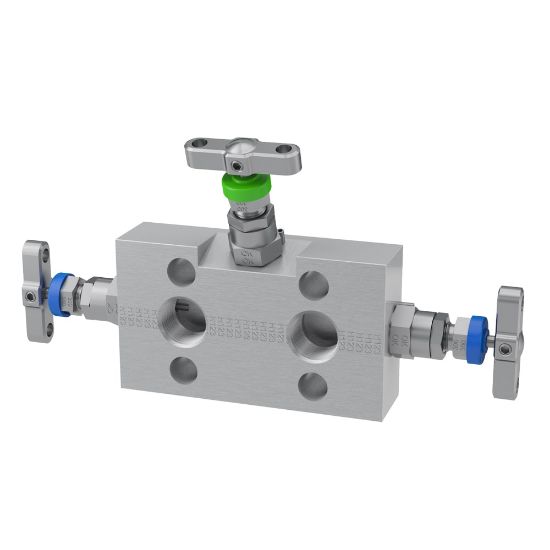 Picture of 2, 3 and 5 Valve instrument manifolds, needle pattern, Coplanar™ Style - H Series - HD6MO3MCP3