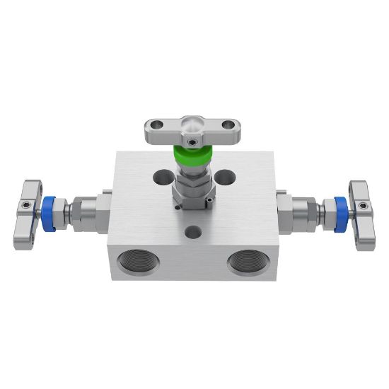 Picture of 2, 3 and 5 Valve instrument manifolds, needle pattern, remote mount - H Series - HLS3MDTPBVNC