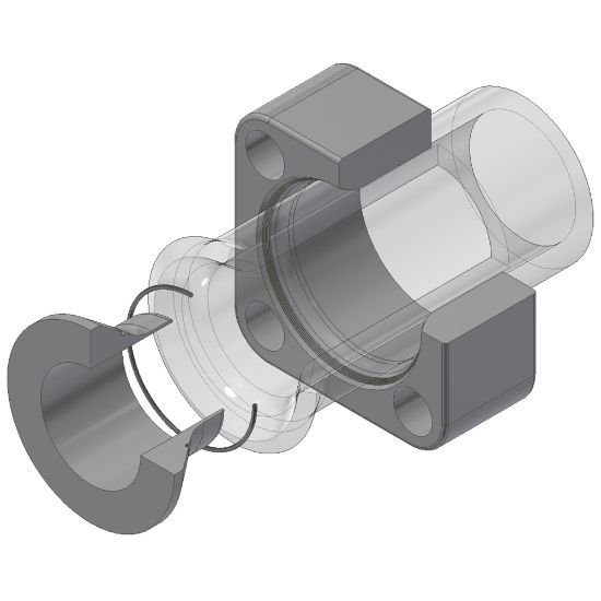 Picture of HPF - High Performance Non-Weld Flange System - HPF448-80X8.0-FCF