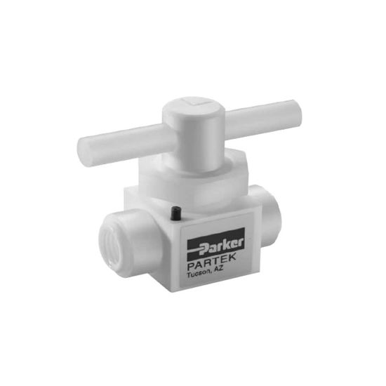 Picture of PTFE Manual Stop Cock 2 Way or 3 Way Valve – MV-1 Series - MV-1-6224