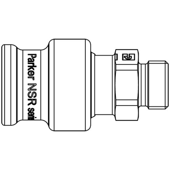 Picture of Push-to-Connect Dry Break Quick Coupling -  Series NSP - NSP-251-C16MCL