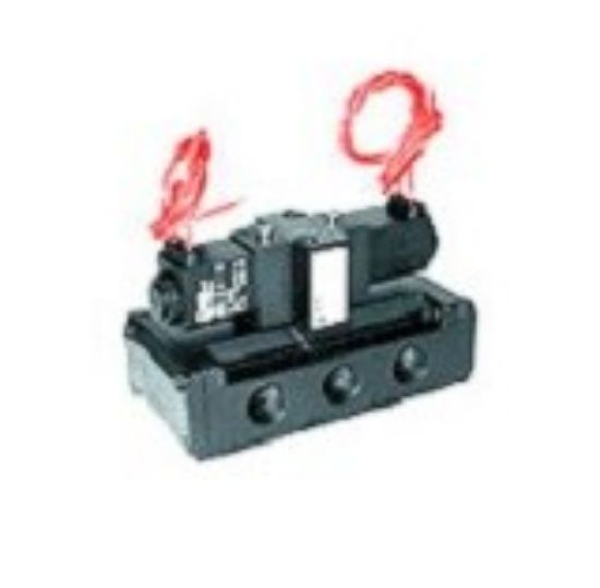 Picture of PHS320 / 510 / 520 /530 / 540- Pneumatic Single or Double 3 Port and 5 Port Pilot Solenoid Valves - PHS540D-10-24V-L