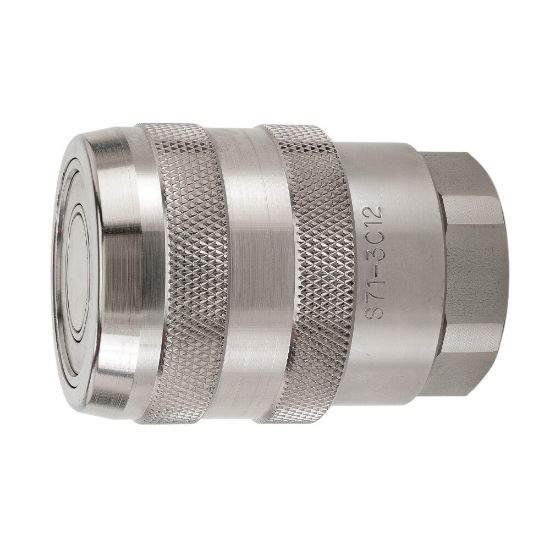 Picture of High Pressure , Non-Spill, Flat Face, Hydraulic Quick Couplings - 71 Series - S71-3C12-12FE