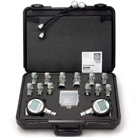 Picture of Digital Pressure Gauges & Multi Pressure Range Diagnostic Test Kits - Parker SensoControl ServiceJunior - SCJR2-KIT-EMA